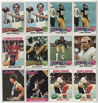 1975 and 1975/76 Topps Multi-Sports High Grade Complete Sets Collection (5)